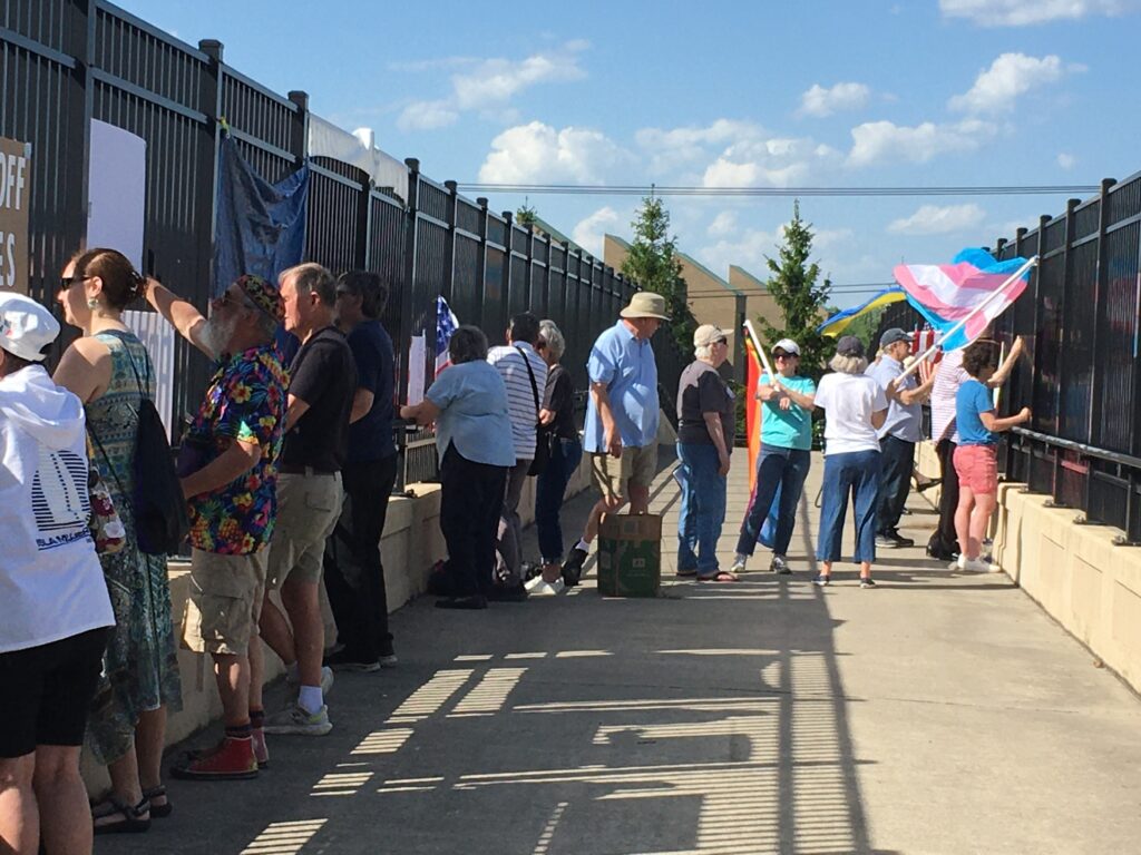 A photo from the Hawk Bridge Visibility Rally in Farmington Hills, Mich. April 25, 2025.