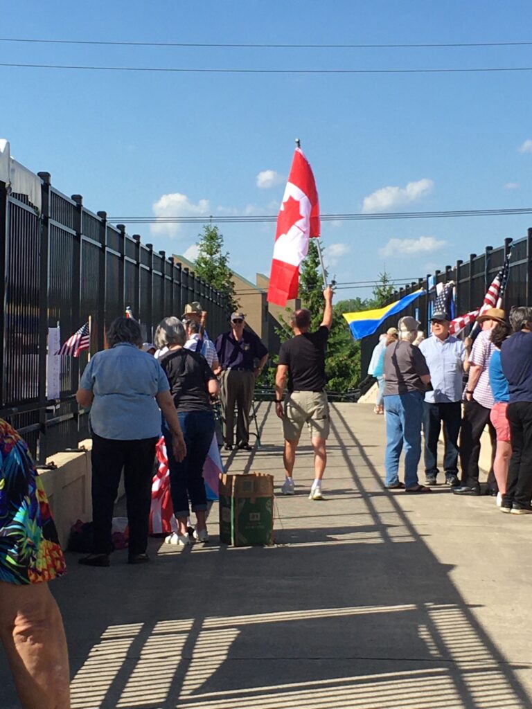 A photo from the Hawk Bridge Visibility Rally in Farmington Hills, Mich. April 25, 2025.