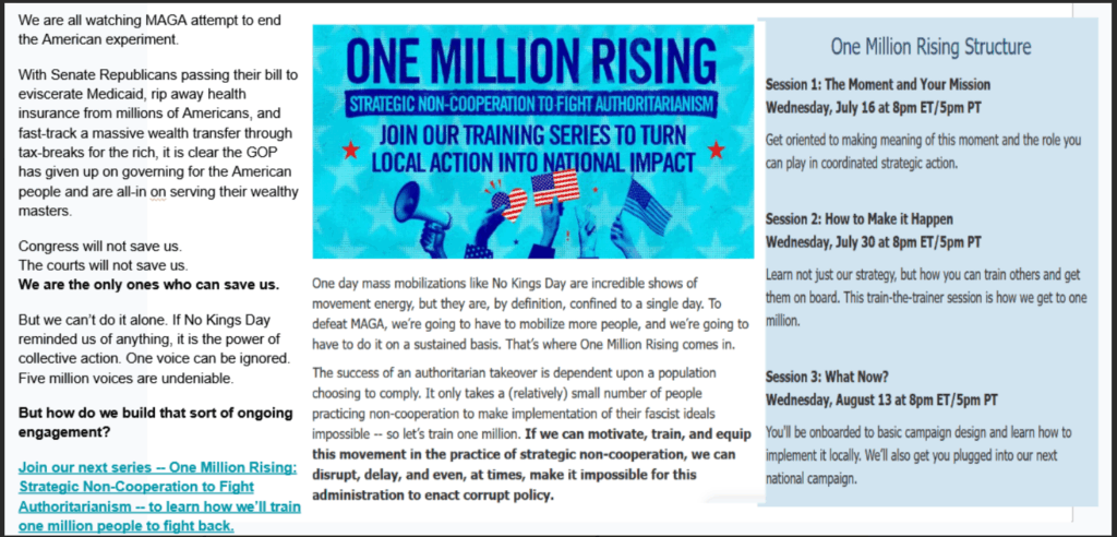 One Million Rising protest