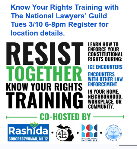Know Your Rights training 3/10/26